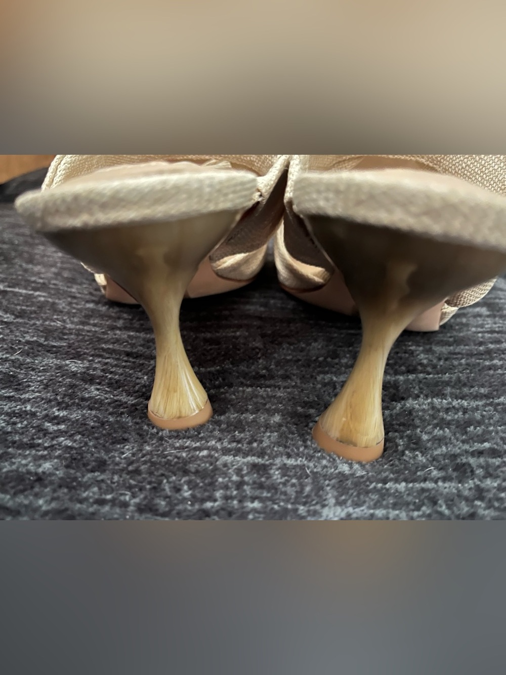 ANTONIO MELANI Cream Knotted Bow Slide Mules - Picture 6 of 7